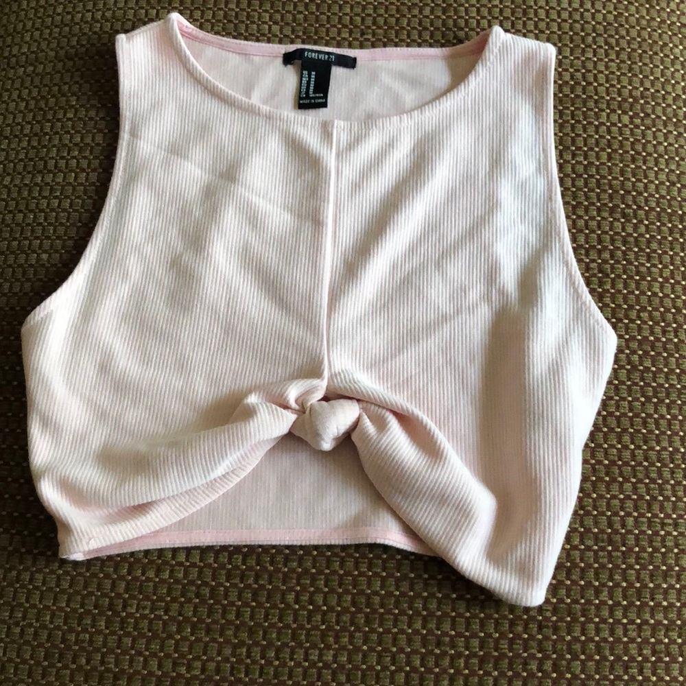 Forever 21 Light Pink Knotted Tank